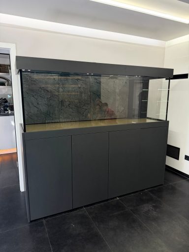 Aquarium mit Schrank und Abdeckung